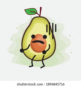 An illustration of Avocado Cute Vector Character