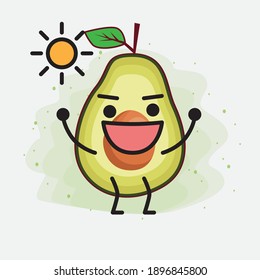 An illustration of Avocado Cute Vector Character
