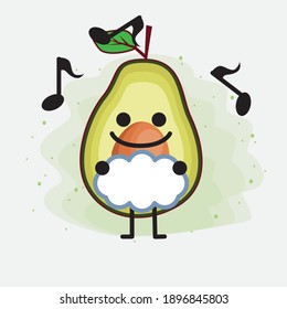 An illustration of Avocado Cute Vector Character