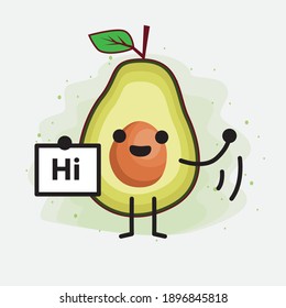 Ilustración del personaje vectorial aguacate