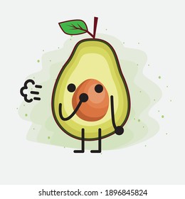 An illustration of Avocado Cute Vector Character