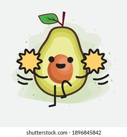 An illustration of Avocado Cute Vector Character