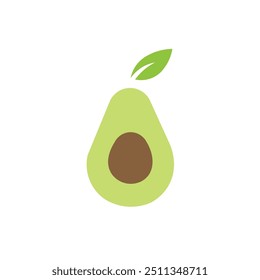 Illustration d'avocat aux feuilles fendues