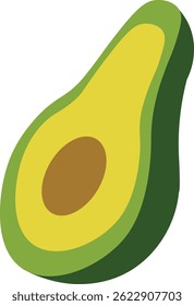 ilustração de abacate, ícone de abacate