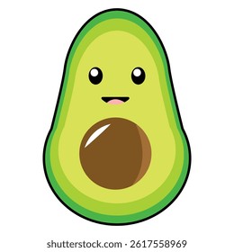 Illustration of avocado with a smile cute avocado vector
Vector avocado with a smile realistic cute avocado