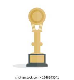 illustration award winner flat icon - vector isolated success winning competition first place gold symbol