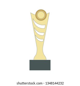 illustration award winner flat icon - vector isolated success winning competition first place gold symbol