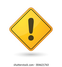 Illustration of an awareness sign with an admiration sign