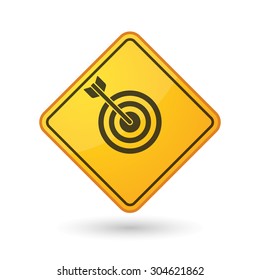 Illustration of an awareness sign with a dart board