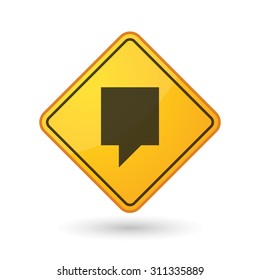 Illustration of an awareness sign with a tooltip