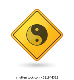 Illustration of an awareness sign with a ying yang