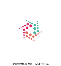 illustration of awesome colorful abstract circle logo design