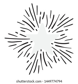 Illustration of Awesome Vintage Starburst for Graphic Elements, Poster, Logo, & Others
