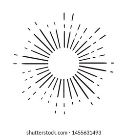 Illustration of Awesome Vintage Sunburst for Graphic Elements, Poster, Logo, & Others