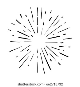 Illustration of Awesome Vintage Sunburst for Graphic Elements, Poster, Logo, & Others