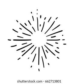 Illustration of Awesome Vintage Sunburst for Graphic Elements, Poster, Logo, & Others
