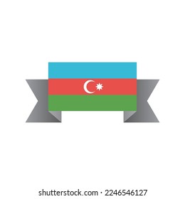 Ilustración de la plantilla de la bandera de Azerbaiyán