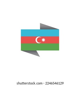 Ilustración de la plantilla de la bandera de Azerbaiyán