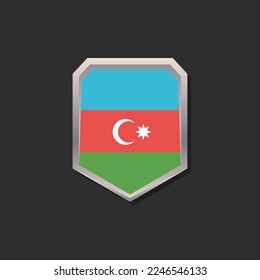 Ilustración de la plantilla de la bandera de Azerbaiyán