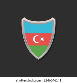 Ilustración de la plantilla de la bandera de Azerbaiyán