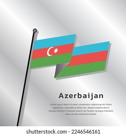 Ilustración de la plantilla de la bandera de Azerbaiyán