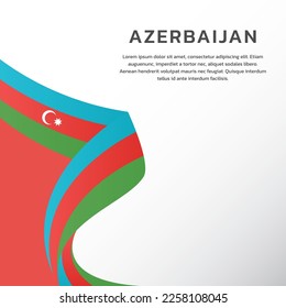 Illustration of Azerbaijan flag Template