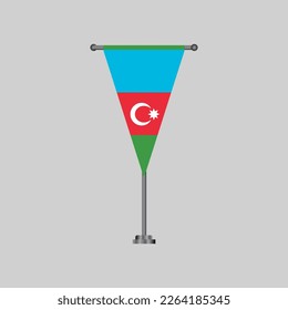 Ilustración de la plantilla de la bandera de Azerbaiyán