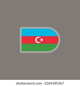 Illustration of Azerbaijan flag Template