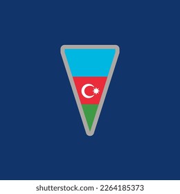 Illustration of Azerbaijan flag Template