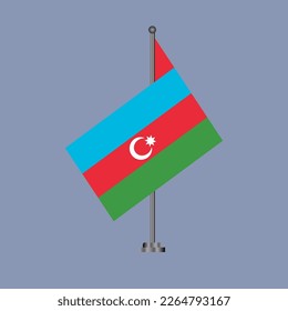 Illustration of Azerbaijan flag Template