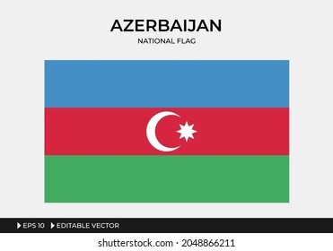 Illustration of Azerbaijan National flag