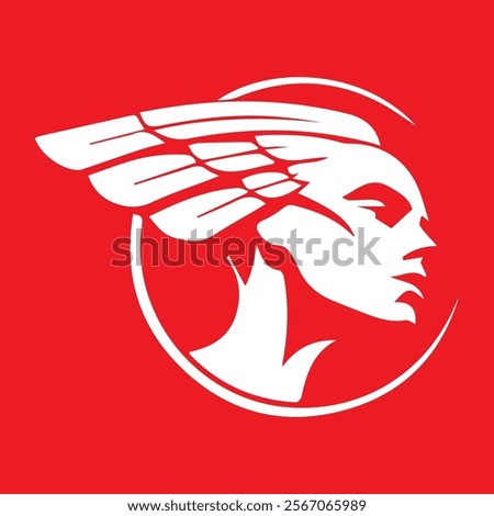Illustration of an Aztec chief for a logo