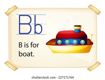 Illustration of b for boat