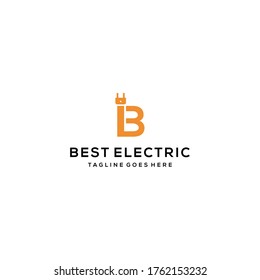 Illustration of the B mark with a bolt-like tip for the company's symbol in the electricity sector