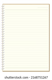 Illustration of B5 vertical format notebook.