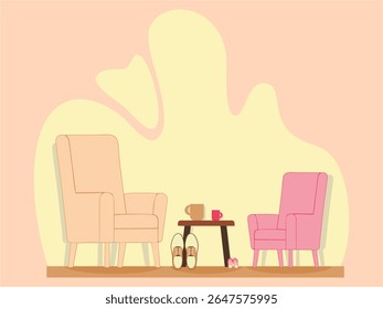Ilustração de Babalar Günü ou Dia dos Pais, Traços Simbólicos de Pai e Filho, conjunto de ilustração representa o calor e simplicidade do Dia dos Pais ou Babalar Günü através de objetos diários simbólicos