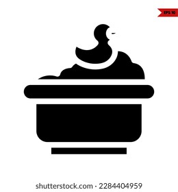 illustration of baby bathtub glyph icon