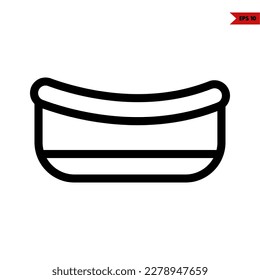 illustration of baby bathtub line icon