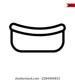 illustration of baby bathtub line icon