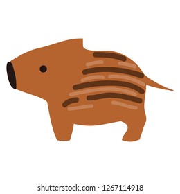 Illustration of the baby boar