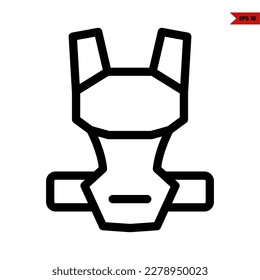 illustration of baby car seat line icon 