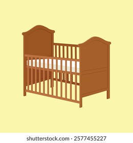 illustration of a baby crib