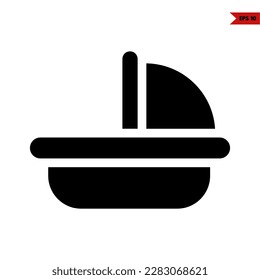 illustration of baby crib glyph icon