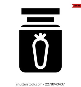 illustration of baby food glyph icon 