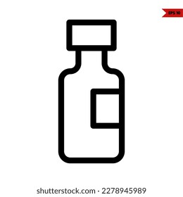 illustration of baby food line icon 
