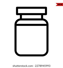 illustration of baby food line icon 