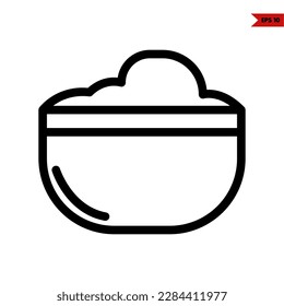 illustration of baby food line icon 