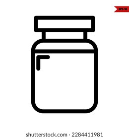illustration of baby food line icon 