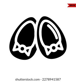 illustration of baby girls shoes glyph icon 