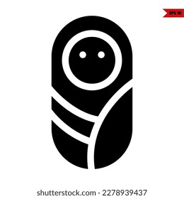 illustration of baby glyph icon 